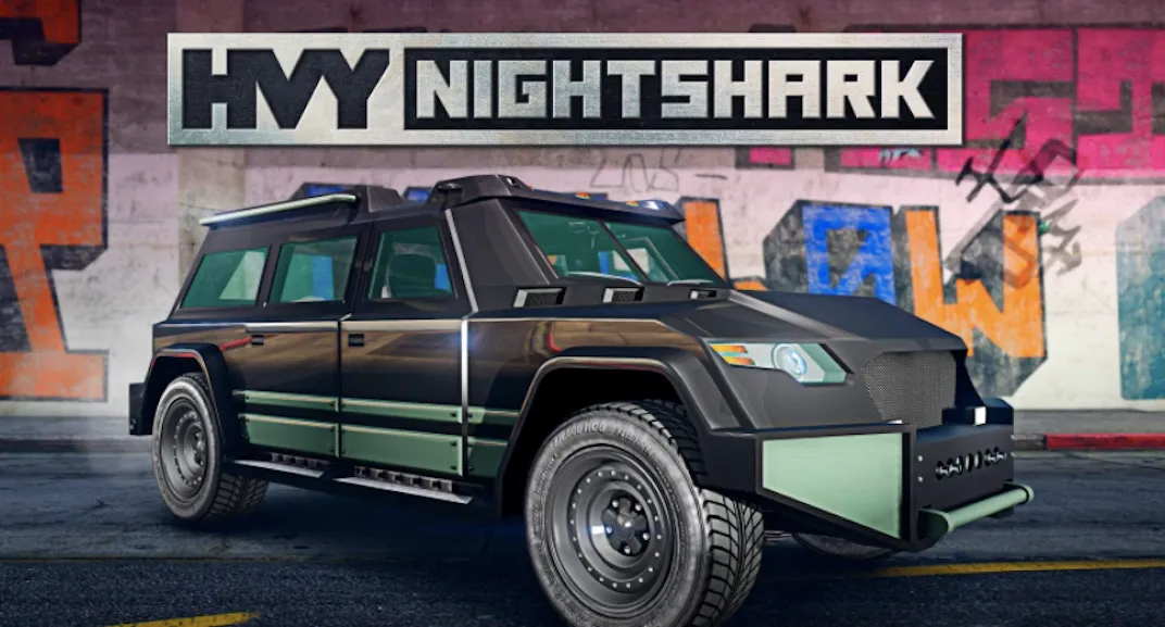 The week of March 11th, 2021 the podium car for GTA Online is the HVY Nightshark.