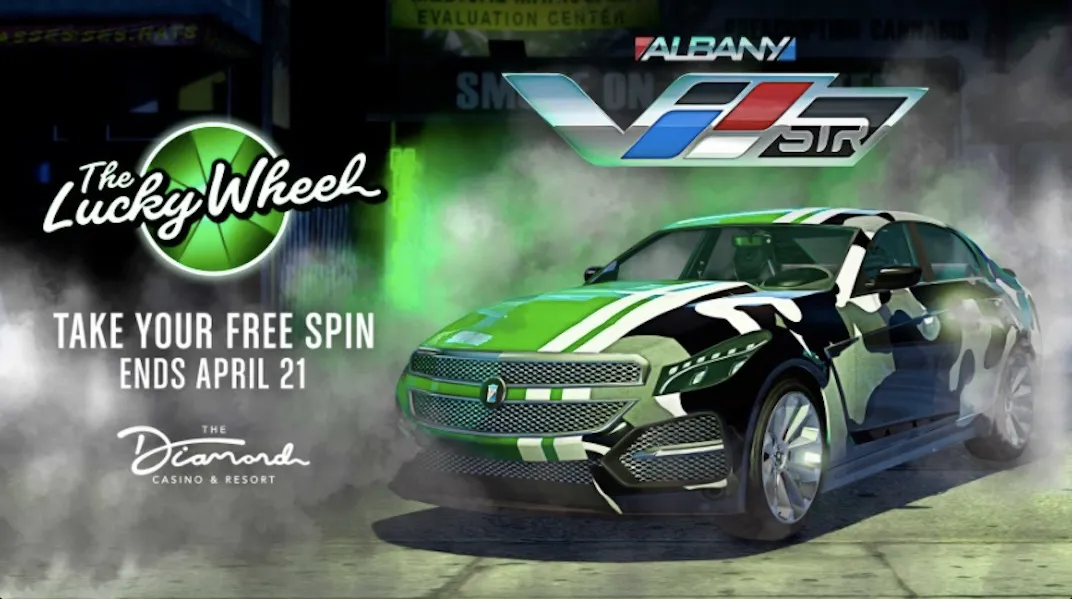 The podium vehicle for the grand theft auto April 15th update is the Albany V-STR.