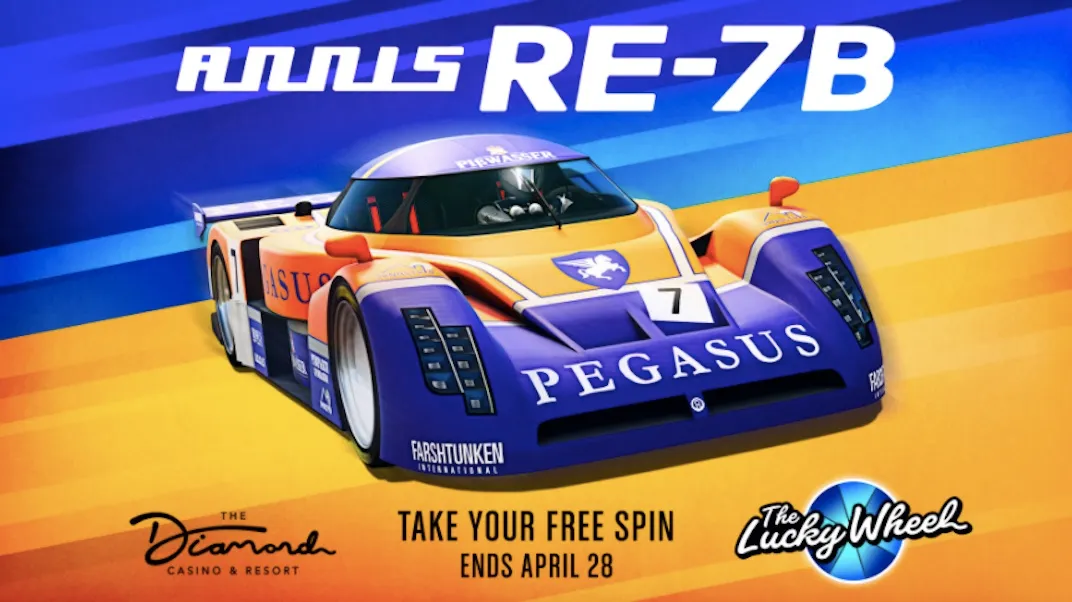 The podium vehicle for the Grand Theft Auto Online April 22nd update is the Annis RE-7B.