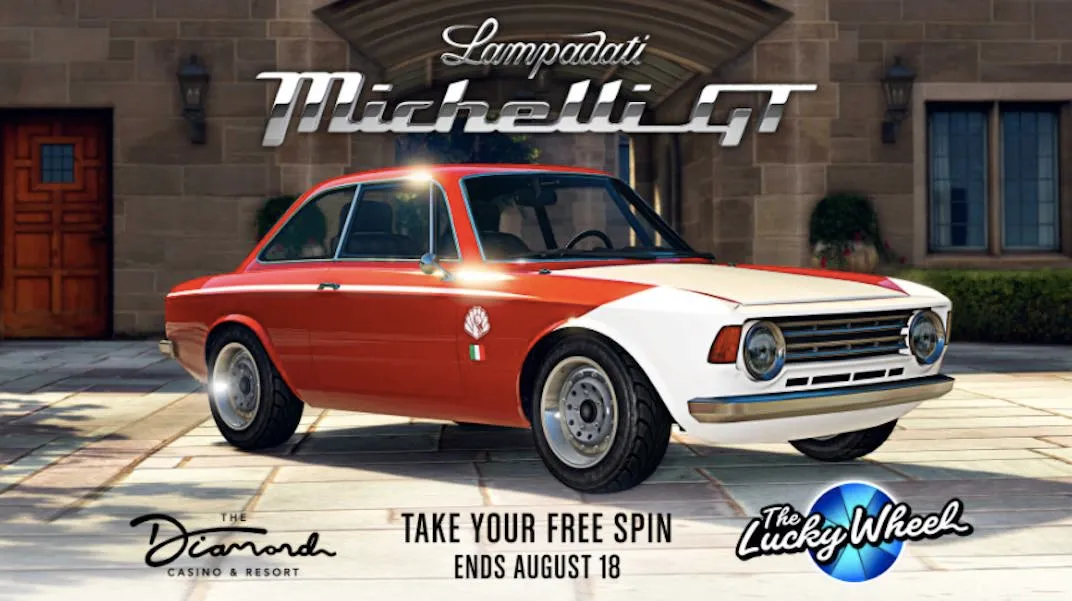 For the August 8th 2021 update the new GTA podium vehicle is the Lampadati Michelli GT.