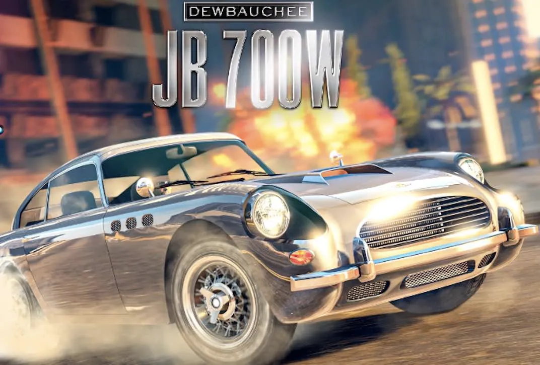 For the May 19th, 2022 Grand Theft Auto V Online weekly update the podium vehicle is the Dewbauchee JB 700W.